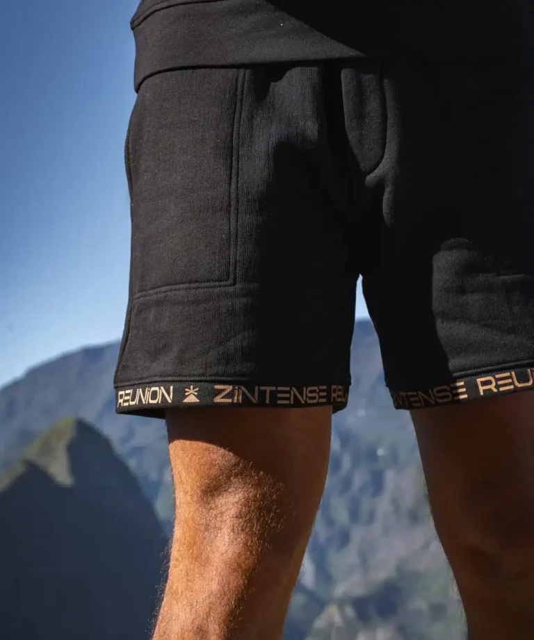 Short sweat Cool noir – tee-shirt outdoor Réunion